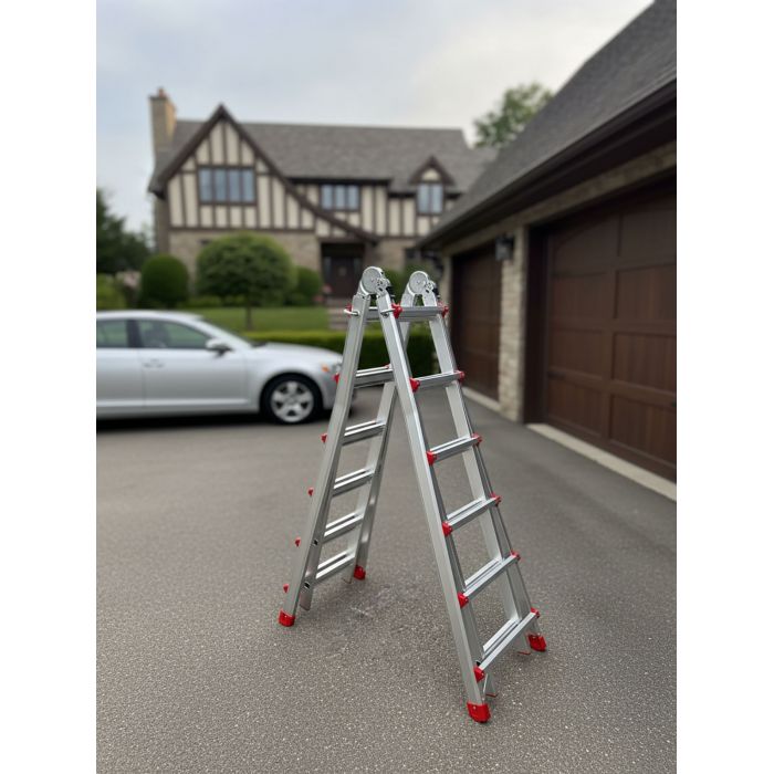 Телескопическая лестница SevenBerg 4х5 Telescopic — компактная лестница для перепадов высот