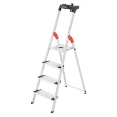 Стремянка Hailo L80 ComfortLine 8040-407 алюминиевая с 4-мя широкими ступенями