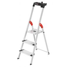 Стремянка Hailo L80 ComfortLine 8040-307 алюминиевая с 3-мя широкими ступенями