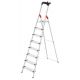 Профессиональная алюминиевая стремянка Hailo L80 ComfortLine 8 ступеней с системой ComfortStep 8040-807