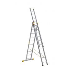 Лестница Alumet 3х10 ПРОФИ трехсекционные алюминиевые 9310
