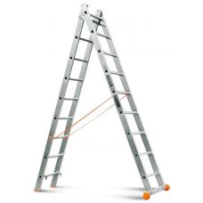 Двухсекционня алюминиевая лестница Эйфель ДЛ 82 Классик 2х9