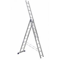 Трехсекционная лестница Alumet 3х10 алюминиевая 5310