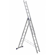 Трехсекционная лестница Alumet 3х10 алюминиевая 5310