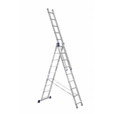 Трехсекционная лестница Alumet 3х9 алюминиевая 5309