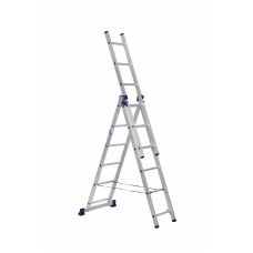Трехсекционная лестница Alumet 3х6 алюминиевая 5306