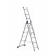Трехсекционная лестница Alumet 3х6 алюминиевая 5306