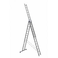 Трехсекционная лестница Alumet 3х14 алюминиевая 5314