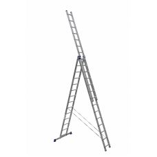 Трехсекционная лестница Alumet 3х14 алюминиевая 5314