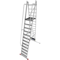 Передвижная складная лестница с площадкой Новая Высота NV 3540 12 ступеней