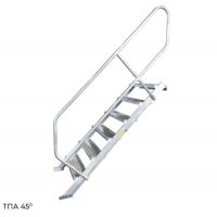 Трап промышленный ТПА h-1500 (45 градусов) алюминиевый с одним поручнем
