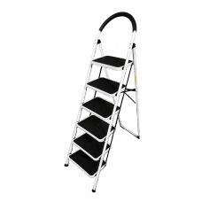 Стремянка SevenBerg Prima Lux белая с 6-ю широкими ступенями