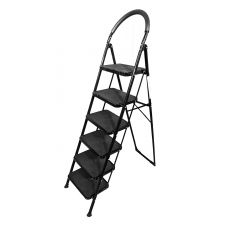 Стремянка SevenBerg Prima Lux черная 6 широких ступеней