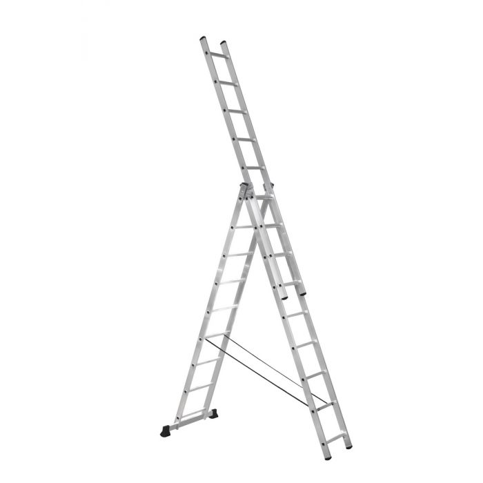 Алюминиевая трехсекционная лестница Scala 3х9