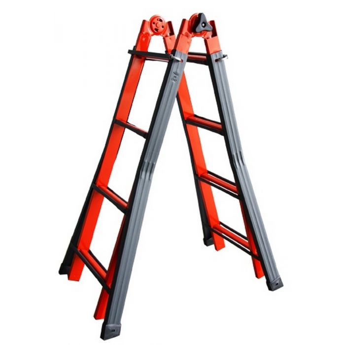 Телескопическая лестница металлическая SVELT SERAFINA 9+9 ступеней