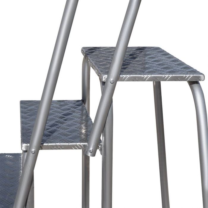 Подставка монтажная Новая Высота профессиональная с 5-ю широкими ступенями 240 мм и поручнем NV 3711 артикул 3711105