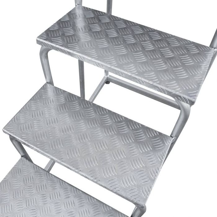 Подставка монтажная Новая Высота профессиональная с 5-ю широкими ступенями 240 мм и поручнем NV 3711 артикул 3711105