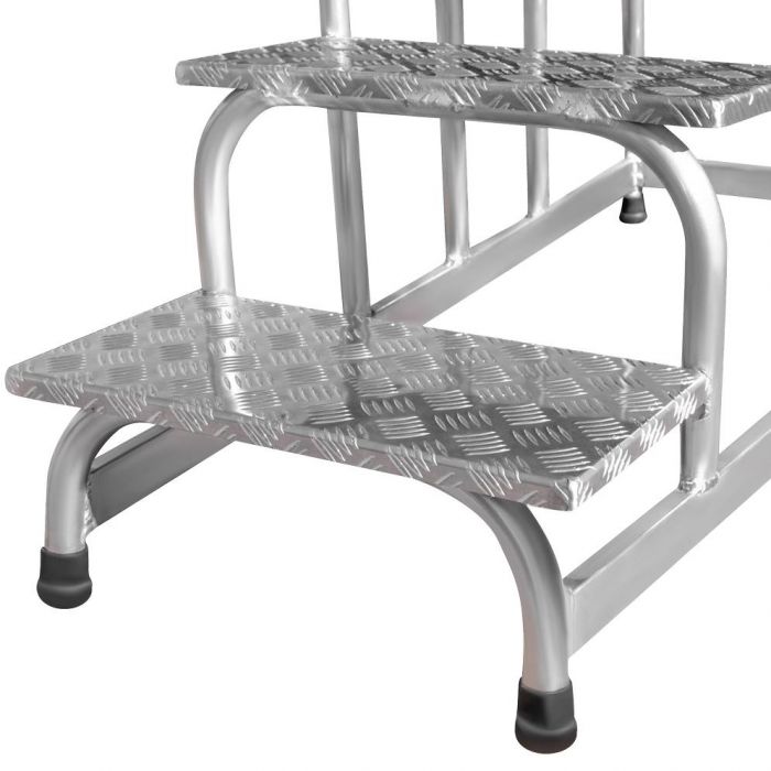 Подставка монтажная Новая Высота профессиональная с 5-ю широкими ступенями 240 мм и поручнем NV 3711 артикул 3711105