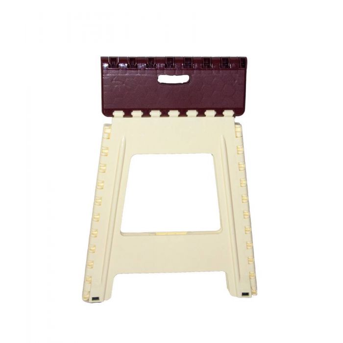 Табурет большой складной коричнево-бежевый