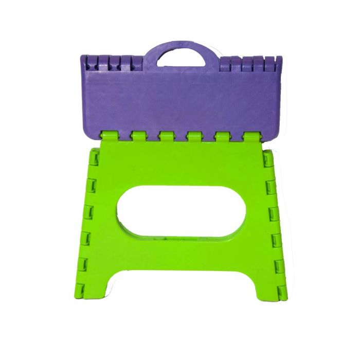 Табурет средний складной фиолетово-салатовый