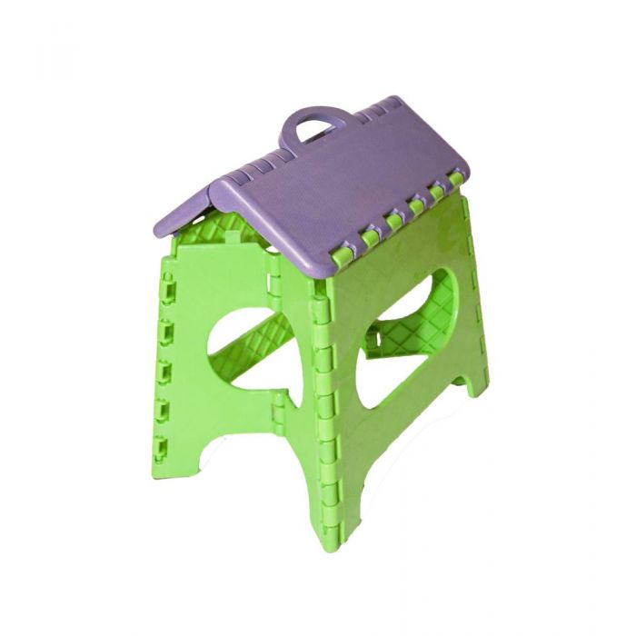 Табурет средний складной фиолетово-салатовый