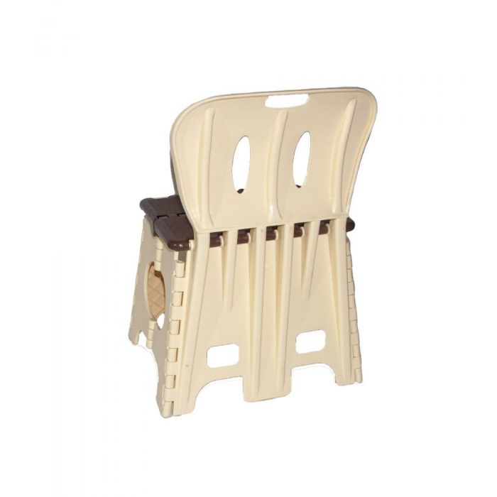 Табурет со спинкой коричнево-бежевый