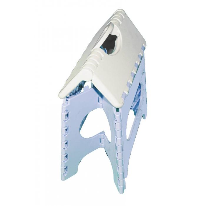 Табурет средний складной бело-голубой