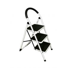 Стремянка SevenBerg Prima Lux белая с 3-мя широкими ступенями