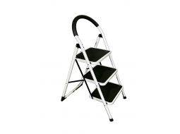 Стремянка SevenBerg Prima Lux белая с 3-мя широкими ступенями