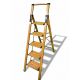Стремянка алюминиевая SevenBerg Calipso 5 широких ступеней, цвет Дерево