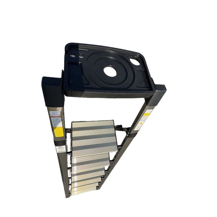 Стремянка алюминиевая Verona 6 широкие ступени золотая с лотком для инструментов