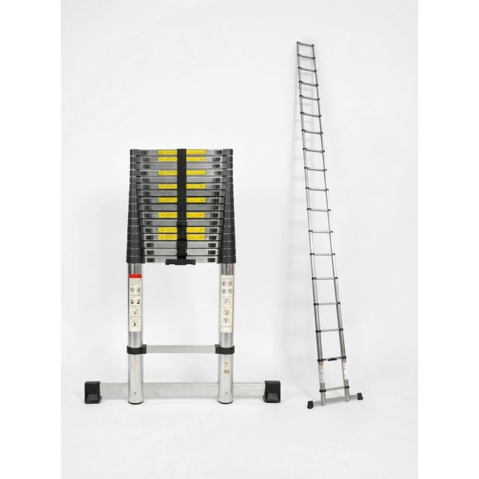 Лестница телескопическая стальная SevenBerg EMJ-7,6 м (18 ступеней) – компактность и надежность