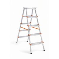 Двухсторонняя алюминиевая стремянка Эйфель Библио 130 Вариант 205
