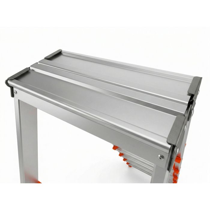 Двухсторонняя алюминиевая стремянка Эйфель Библио 130 Вариант 207 с крюком