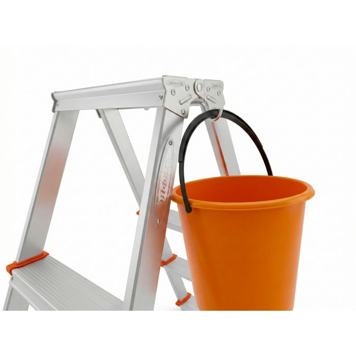 Двухсторонняя алюминиевая стремянка Эйфель Библио 130 Вариант 208 с крюком