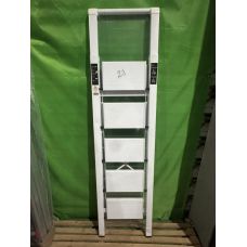 Стремянка алюминиевая Calipso 5 широких ступеней белая_уценка21