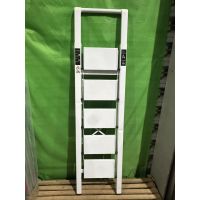 Стремянка алюминиевая Calipso 5 широких ступеней белая_уценка22