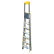 Стремянка алюминиевая профессиональная Алюмет AS707AK015 с анодированным покрытием и органайзером