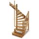  Деревянная межэтажная лестница ЛЕС-03 правозаходная (поворот 180 градусов)