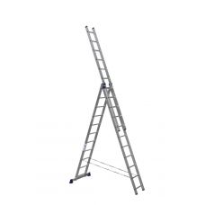 Трехсекционная лестница Alumet 3х11 алюминиевая 5311