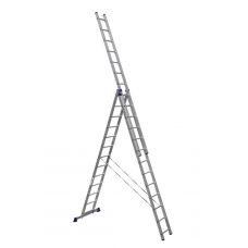 Трехсекционная лестница Alumet 3х13 алюминиевая 5313
