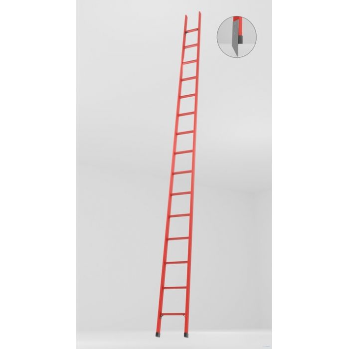 ЛСП-4,0ТМ лестница стеклопластиковая приставная Телеком, металлические оконцеватели h=4000мм, ступ.15