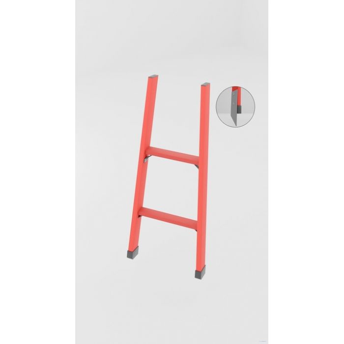 ЛСП-1,0АМ лестница стеклопластиковая приставная, абразивное покрытие ступеней, металлические оконцеватели (Мягкий грунт) h=1000мм, ступ.2