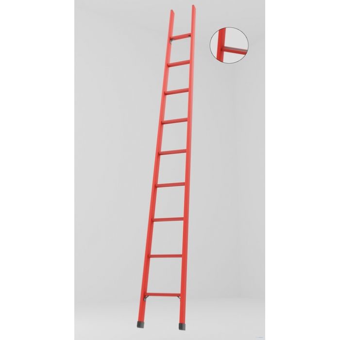 ЛСП-2,4АТ лестница стеклопластиковая приставная Телеком, абразивное покрытие ступеней h=2400мм, ступ.9