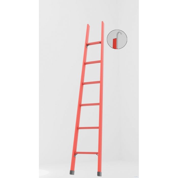ЛСП-1,8ТК лестница стеклопластиковая приставная Телеком, крюки h=1800мм, ступ.6