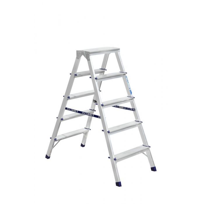 Стремянка Alumet АD7205 2х5 двухсторонняя АD7205