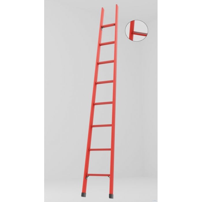 ЛСПД-3,0А односекционная диэлектрическая стеклопластиковая лестница, абразивное покрытие ступеней h=3150мм, ступ.8