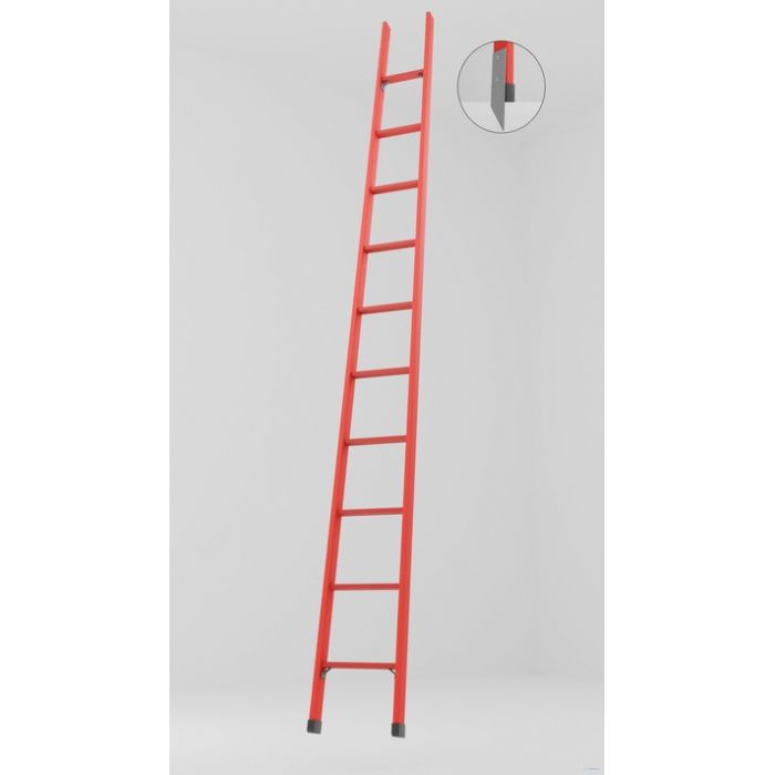 ЛСП-2,8ТМ лестница стеклопластиковая приставная Телеком, металлические оконцеватели h=2800мм, ступ.10