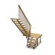  Универсальная деревянная лестница ЛЕС-06 на металлическом каркасе (поворот 180 градусов)