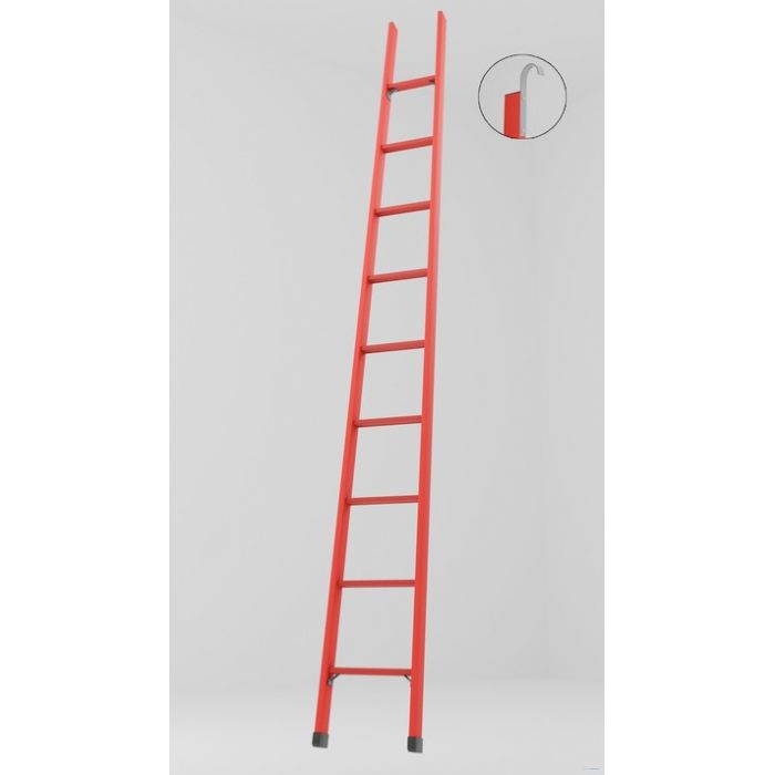 ЛСП-2,4ТК лестница стеклопластиковая приставная Телеком, крюки h=2400мм, ступ.9